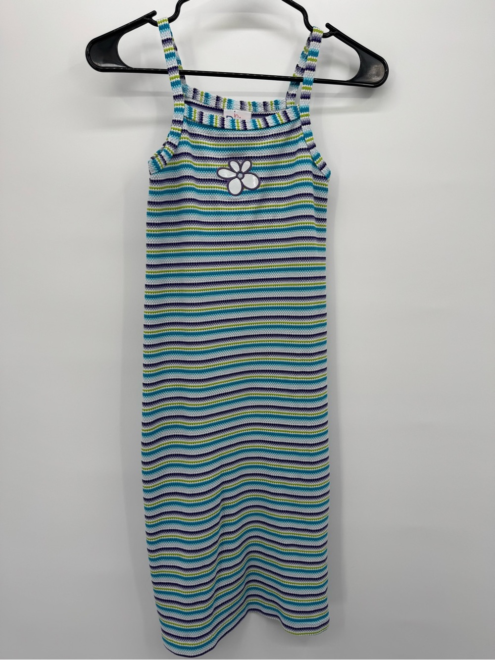 Girls Vintage Y2K In Design Striped Knit Maxi Dress Sz 8